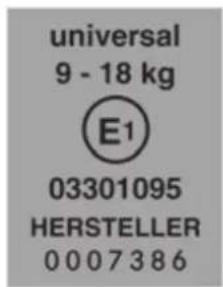 Mercedes-Benz S-Class (2022) - Identification on the child restraint system - 1