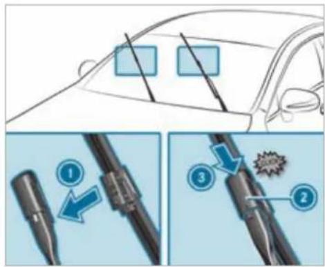 Mercedes-Benz S-Class (2022) - WARNING Risk of becoming trapped if the windscreen wipers are switched on while wiper blades are being replaced - 2