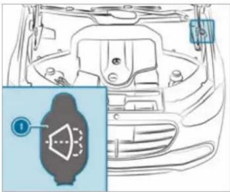 Mercedes-Benz S-Class (2022) - Topping up the windscreen washer system - 1