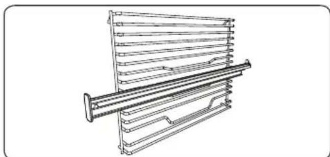 Kluge KTE1020B - The Wire Rack with Easyfix Half Telescopic Rail - 1