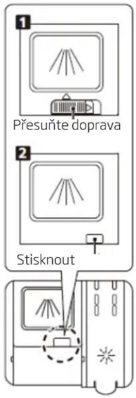 1 Přesuňte doprava 2 Stisknout