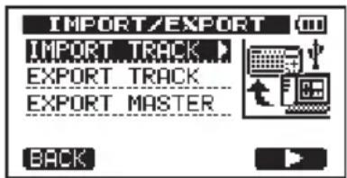 IMPORT/EXPORT IMPORT TRACK EXPORT TRACK EXPORT MASTER BACK