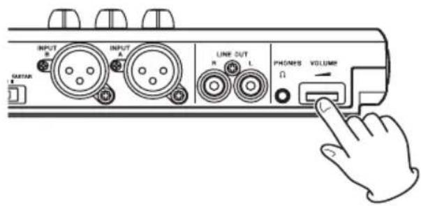 INPUT R INPUT A UNIT OUT R L PHOAMS VOLUME Ω