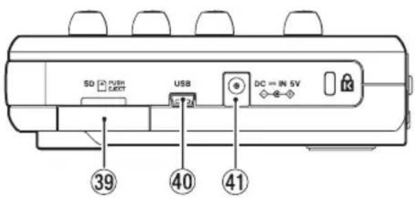 SO PUSH EXIT USB DC = IN 5V 39 40 41