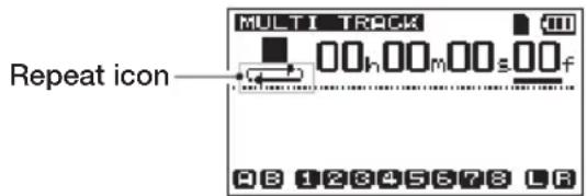 MULTI TRACK 00h 00m 00s 00f Repeat icon A B 12345578 L A