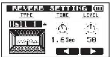 REVERE SETTING TYPE TIME LEVEL Hall 1 1.6Sec 50