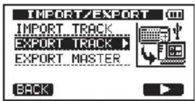 IMPORT/EXPORT IMPORT TRACK EXPORT TRACK EXPORT MASTER BACK