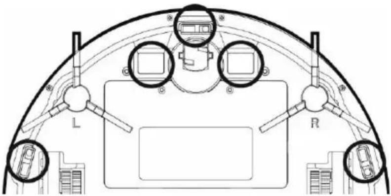 TESLA RoboStar iQ300 - SENZORII, CONTACTELE DE ÎNCĂRCARE ȘI STAȚIA DE ÎNCĂRCARE - curățare o dată pe săptămână - 1