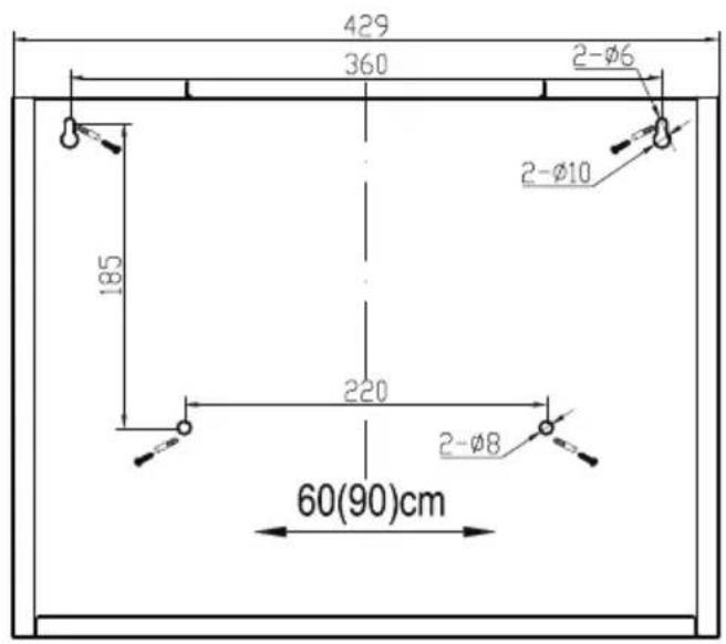 Respekta Svea CH22010SBZ - Positions and dimensions for installation - 1
