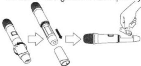 Diagram illustrating the step-by-step procedure of a medical or laboratory device, showing steps from pen-like to pen tip.