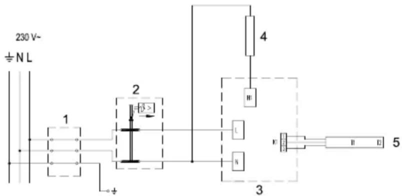 230 V~ ± N L 1 2 4 H L N 3 5
