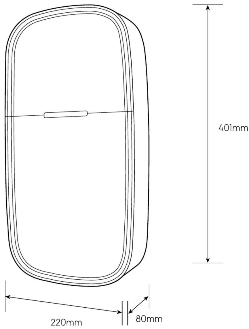 401mm 220mm 80mm