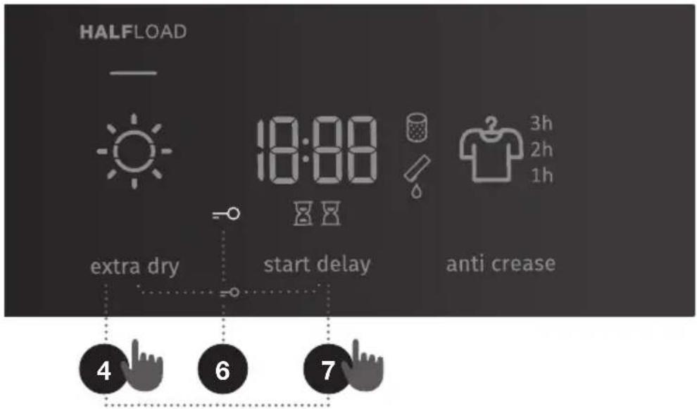 HALFLOAD 18:00 extra dry start delay anti crease 4 6 7
