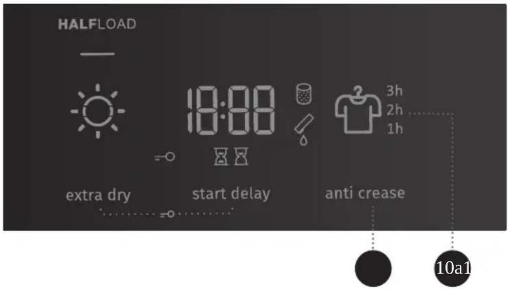 HALFLOAD 10:00 extra dry start delay anti crease 3h 2h 1h 10a1