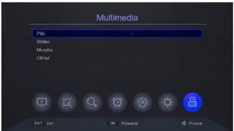 Multimedia Piki Video Muzyka Obraz EXIT Exit OK Potward2 Przesuń
