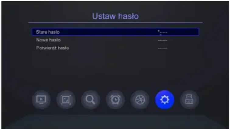 Ustaw haśło Stare haśło Nowe haśło Potwierdź haśło
