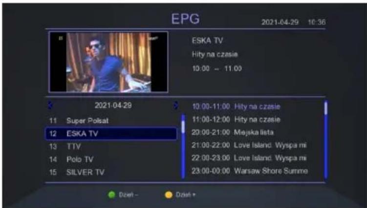 EPG 2021-04-29 10:36 ESKA TV Hity na czasie 10:00 - 11:00 2021-04-29 11 Super Polsat 12 ESKA TV 13 TTV 14 Polo TV 15 SILVER TV 10:00-11:00 Hity na czasie 11:00-12:00 Hity na czasie 20:00-21:00 Mejska lista 21:00-22:00 Love Island. Wyspa mi 22:00-23:00 Love Island. Wyspa mi 23:00-00:00 Warsaw Shore Summo Dzień - Dzień +