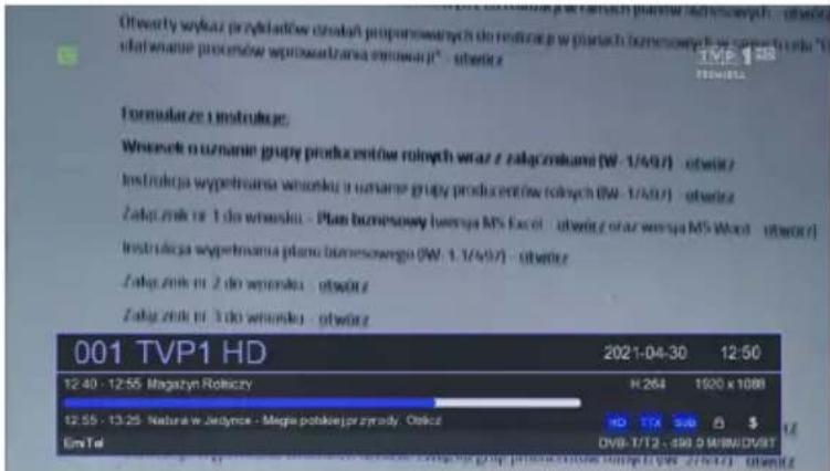 Formula ze i instrukze: Wraszki u zurnanie grupy producesztów rolnych wraz z załączkami (W - 1/4/97) - otworiz Instrukcja wypelnansu wraszki u zurnanie grupy producesztów rolnych (W - 1/4/97) - otworiz Zakr. zink nr 1 do wraszku - Plan buzmiesowy (wempa MS Excel - otworiz oraz wempa MS Word - otworiz) Instrukcja wypelnansu planu bumesowego (W - 1, 1/4/97) - otworiz Zakr. zink nr 2 do wraszku - otworiz Zakr. zink nr 3 do wraszku - otworiz 001 TVP1 HD 2021-04-30 12:50 12:40 - 12:55 Magazyn Robiczny K 264 1920 x 1080 12:55 - 13:25 Natura w Jedynice - Mągna pobłowe przy zredy. Oścza HD TX SEB $ 1/2 DVB-1/12 - 490.9 M/B/DVBT EmTel