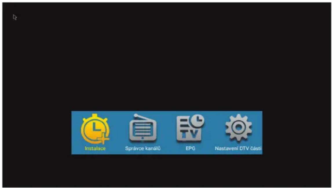 Instalace Správce kanálů EPG Nastavení DTV části
