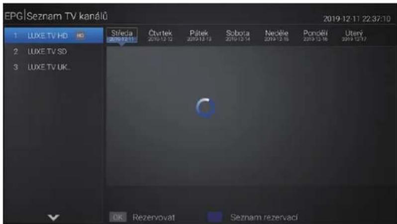 EPG | Seznam TV kanálů 2019-12-11 22:37:10 1 LUXE TV HD HD Středa 2019-12-11 Čtvrtek 2019-12-12 Pátek 2019-12-13 Sobota 2019-12-14 Necléle 2019-12-15 Pondělí 2019-12-16 Úterý 2019-12-17 2 LUXE TV SD 3 LUXE TV UK. OK Rezervovat Seznam rezervací