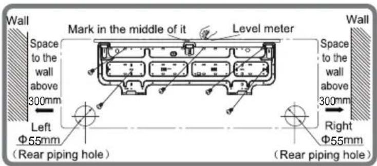 GREE GIST12BXA - Step three: open piping hole - 1