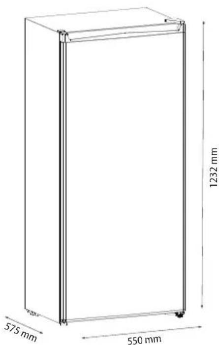 Concept LS4055WH - APPLIANCE DIMENSIONS - 1