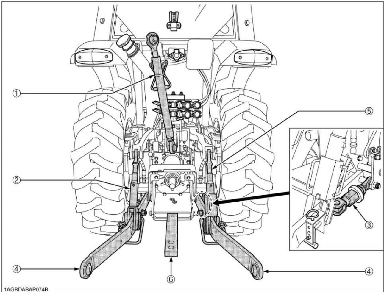 KUBOTA M5N-111HDCC12 - 3-POINT HITCH & DRAWBAR - 1