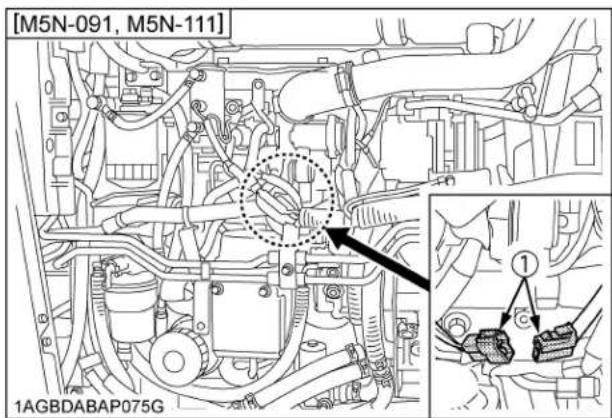 KUBOTA M5N-111HDCC12 - Disconnect the heater connector. - 2