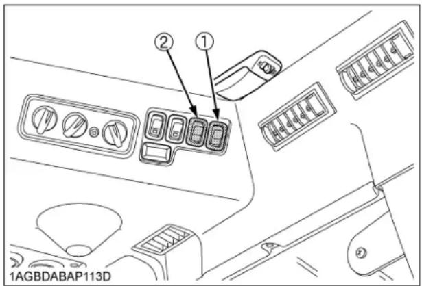 KUBOTA M5N-111HDCC12 - ■Rear Wiper / Washer Switch (if equipped) - 1