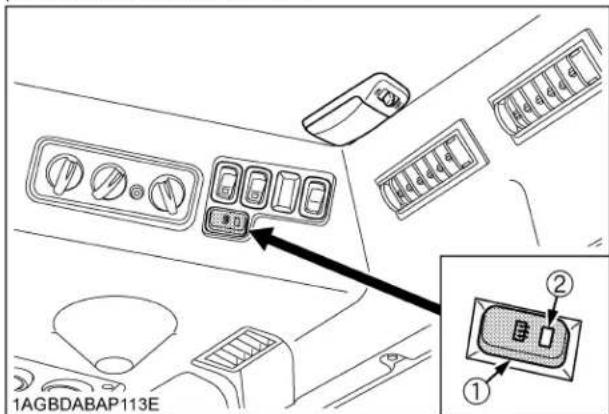 KUBOTA M5N-111HDCC12 - REAR / SIDE DEFOGGER WITH TIMER (if equipped) - 1