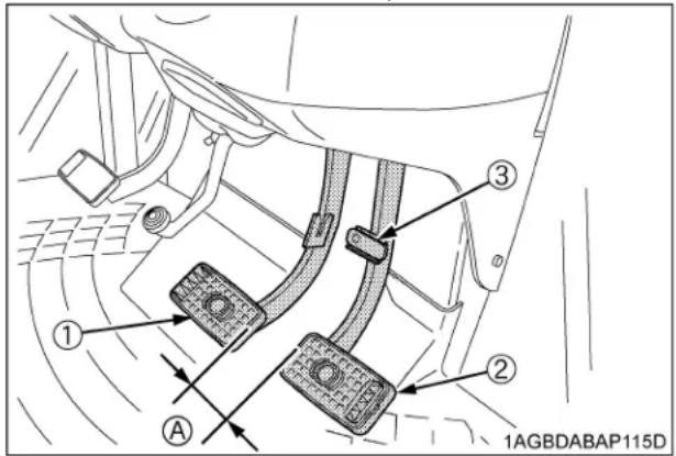 KUBOTA M5N-111HDCC12 - ◆Checking the brake pedal stroke - 1