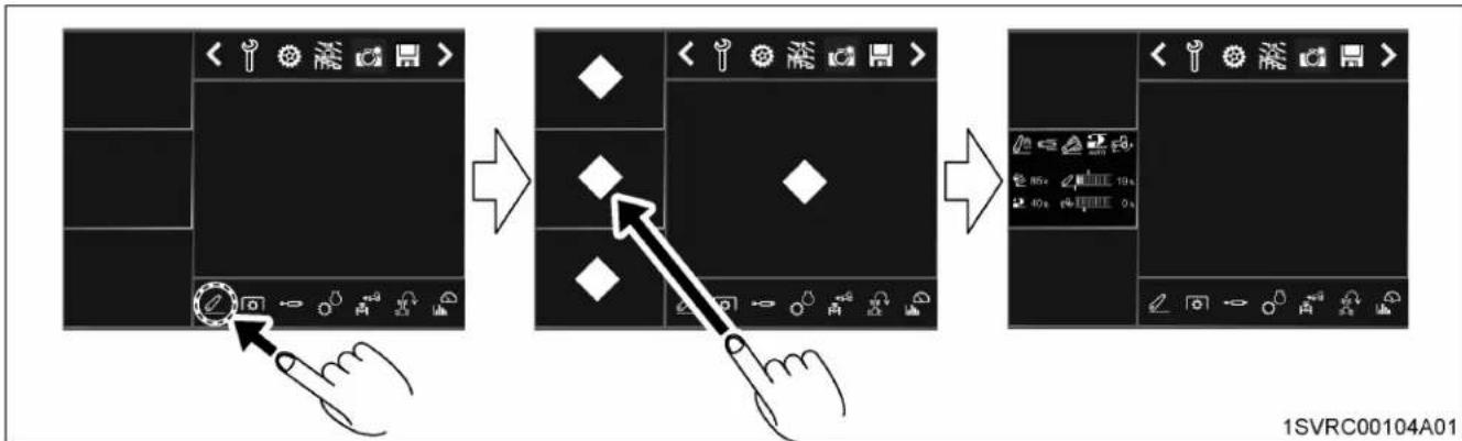 graph TD A["Start: Tool Icon"] --> B["Step 1: Click Button"] B --> C["Step 2: Click Button with Diamond"] C --> D["Step 3: Click Button with Diamond"] D --> E["End: Screen with Tools and Settings"] style A fill:#f9f,stroke:#333 style B fill:#ccf,stroke:#333 style C fill:#cfc,stroke:#333 style D fill…