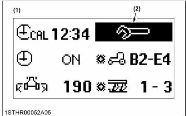 (1) CAL 12:34 ON B2-E4 190 1 - 3 (2) 1STHR00052A05