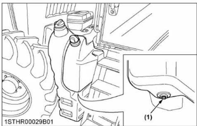 Technical line drawing of a vehicle interior showing gear and dashboard components (no text or symbols)