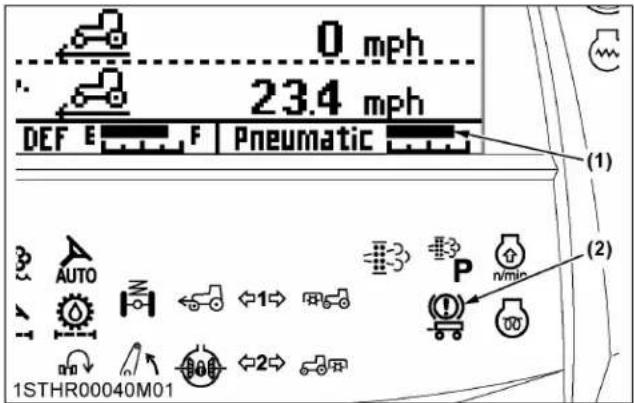 0 mph 23.4 mph DEF E F Pneumatic (1) AUTO 1STHR00040M01 (2)