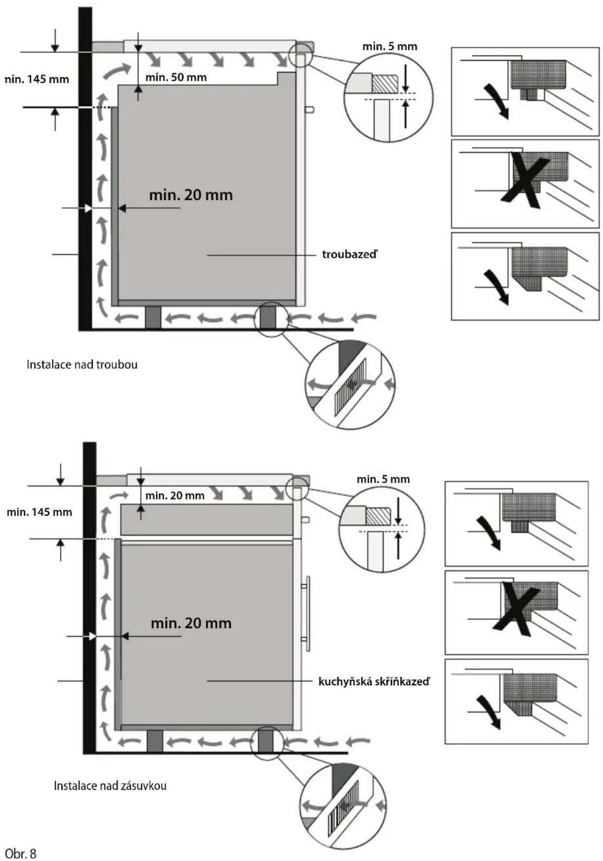 Concept IDV4460 - Při instalaci spotřebiče dodržujte následující postup: - 1
