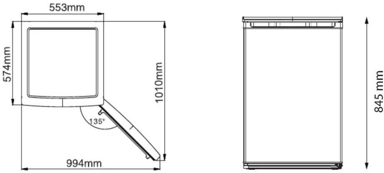 Concept MZ3555WH - APPLIANCE DIMENSIONS - 1