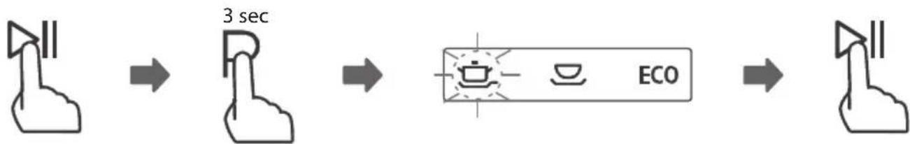 Concept MNV7760DS - Zmena programu pri spustenom čistiacom programe - 1