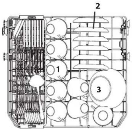 Technical diagram of a mechanical or electrical component with labeled parts 1, 2, and 3