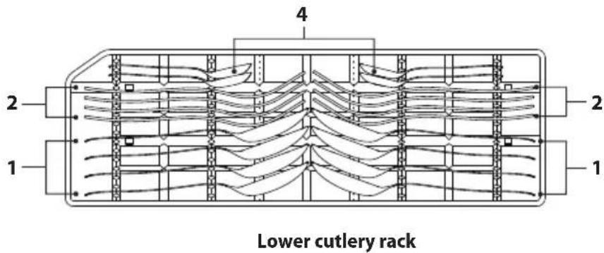 Lower cutlery rack
