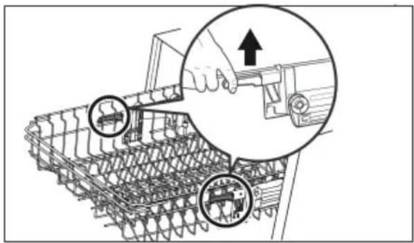 Concept MNV4160 - Adjusting the height of the upper rack - 2