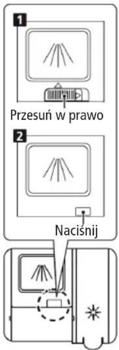 1 Przesuń w prawo 2 Naciśnij