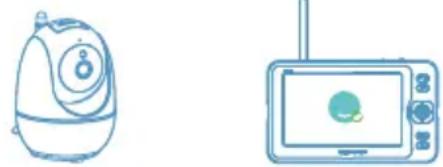 Line drawing of a portable device and a television set (no text or symbols)