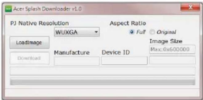 ACER X1529HP - Spuštění nástroje Acer Splash Downloader v počítači - 3