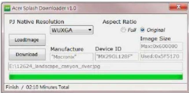 ACER X1529HP - Stažení obrazu do projektoru - 1
