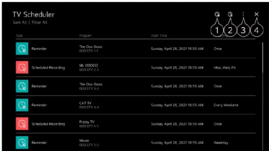 LG 70UP77003LB - Using the TV Scheduler - 1