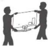 LG 55UJ6307 - Lifting and moving the TV - 3