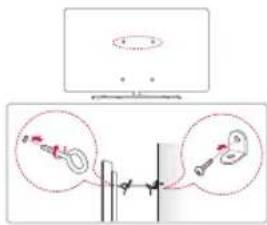 LG 49UJ6307 - Securing the TV to a wall - 1