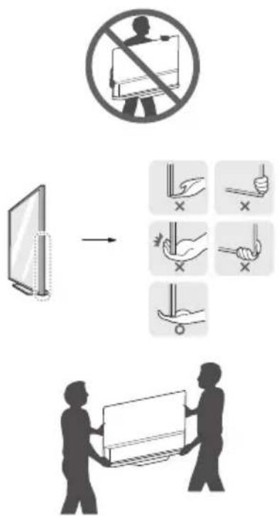 LG OLED77C11LB - Lifting and moving the TV - 1