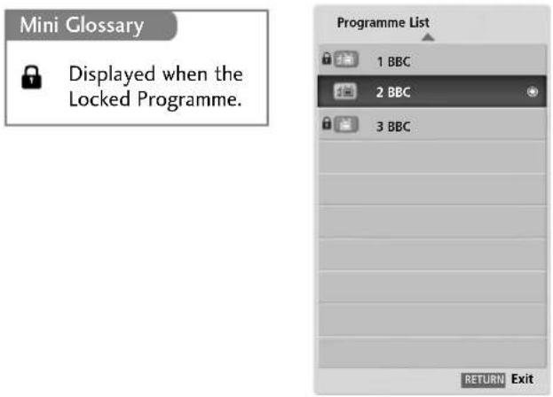 LG 37LG7000 - SELECTING THE PROGRAMME TABLE - 1